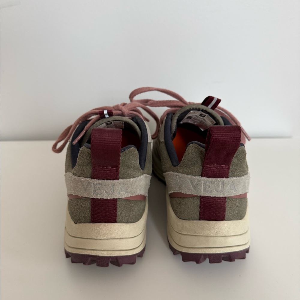 Veja Women's Sneakers in Olive, Beige & Mauve - Picture 3 of 7